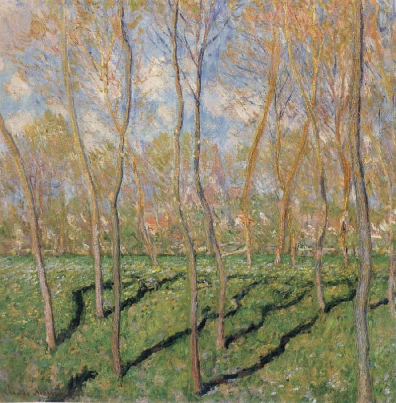 Claude Monet Trees in Winter,View of Bennecourt oil painting picture